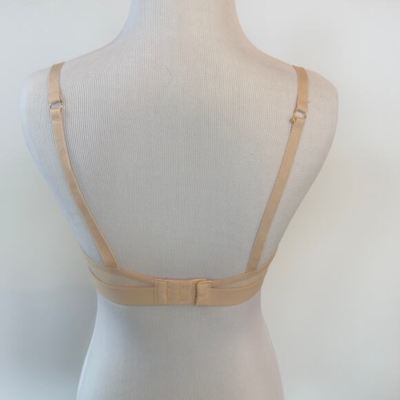 All . You. LIVELY Women's All Day Deep V Wire Free Bra beige bra, size 34C - Picture 3 of 9